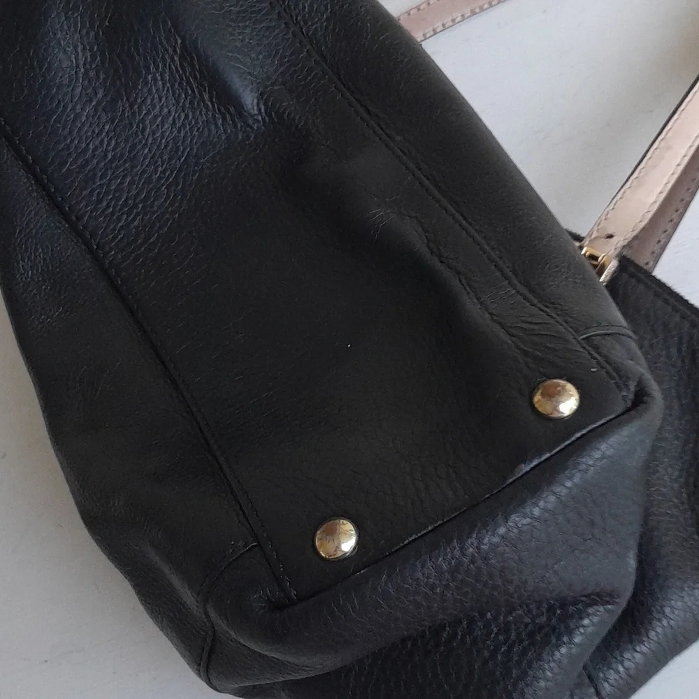 Michael Kors Jet Set Tote BLACK pebbled leather